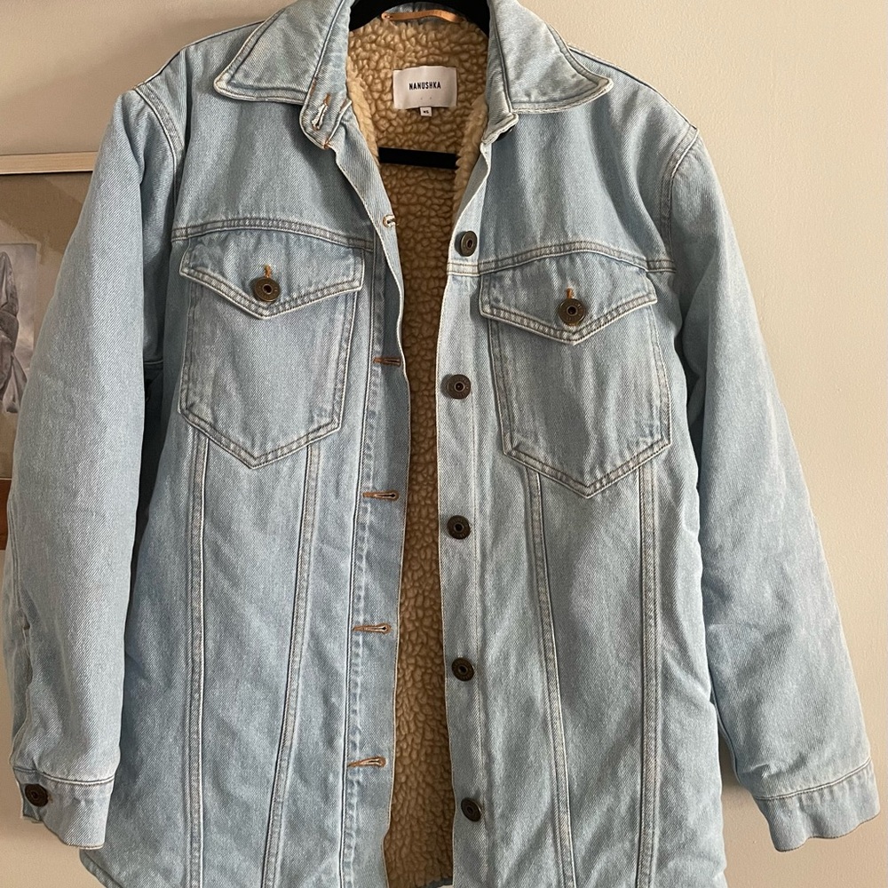 Nanushka Denim Jacket w/ Shearling lining Women’s XS